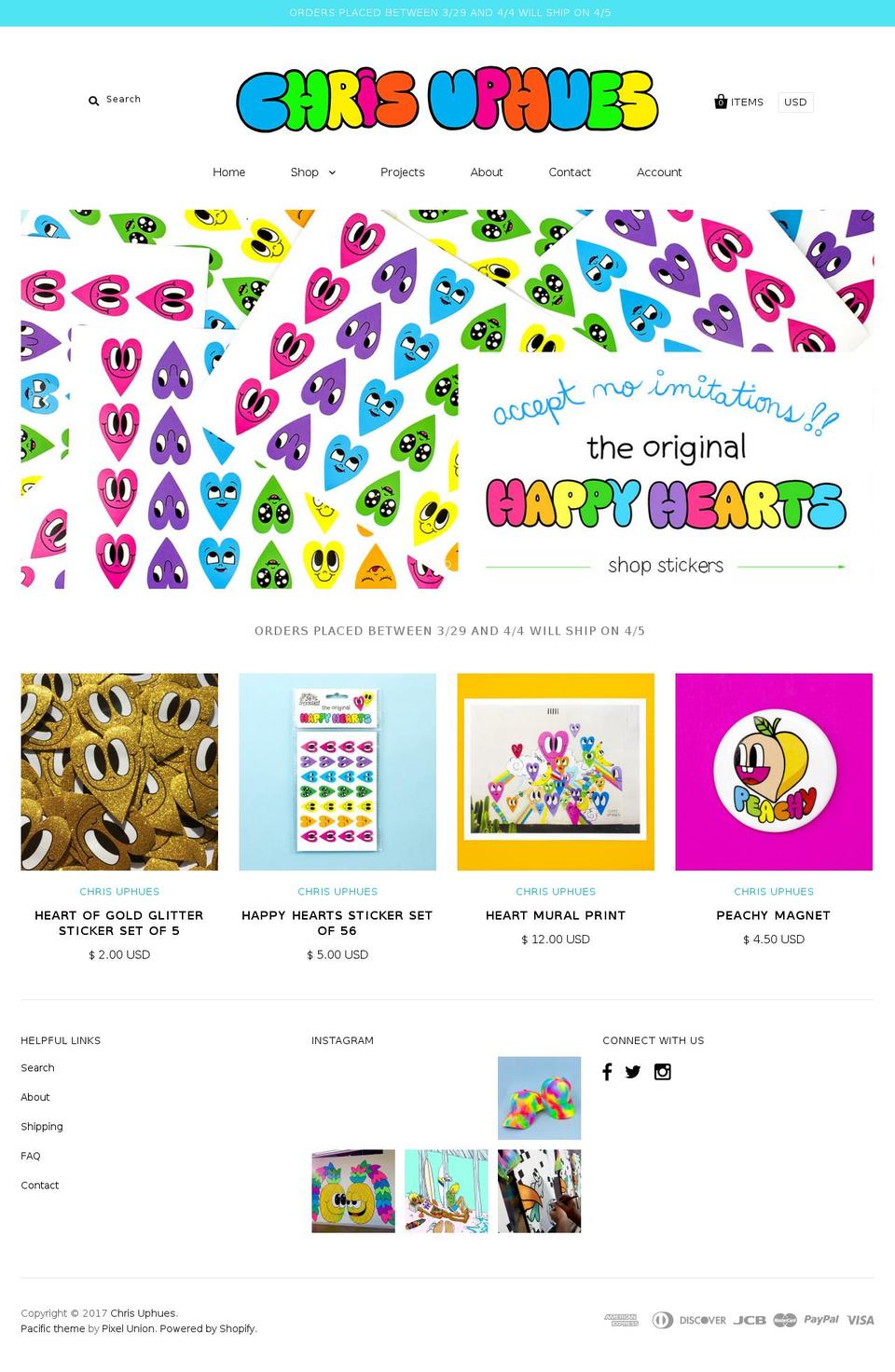 chrisuphues.com shopify website screenshot