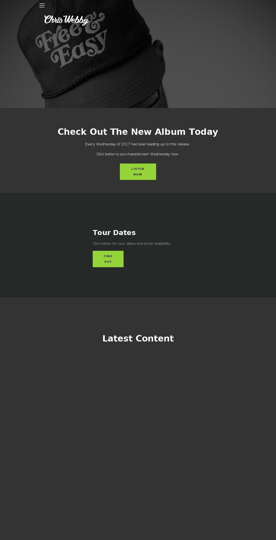 Narrative | Temporary Merchandise Forwarding Shopify theme site example chriswebby.com
