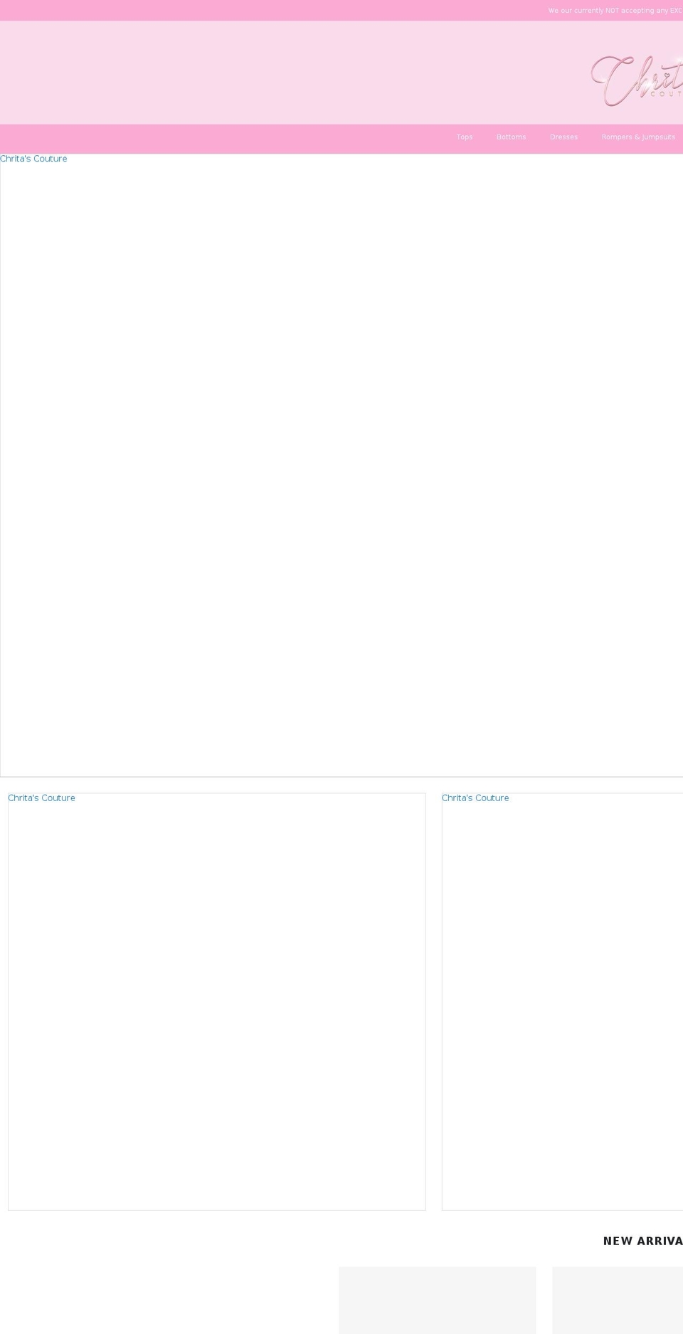 chritascouture.com shopify website screenshot
