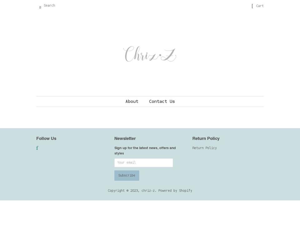 chriz-z.com shopify website screenshot