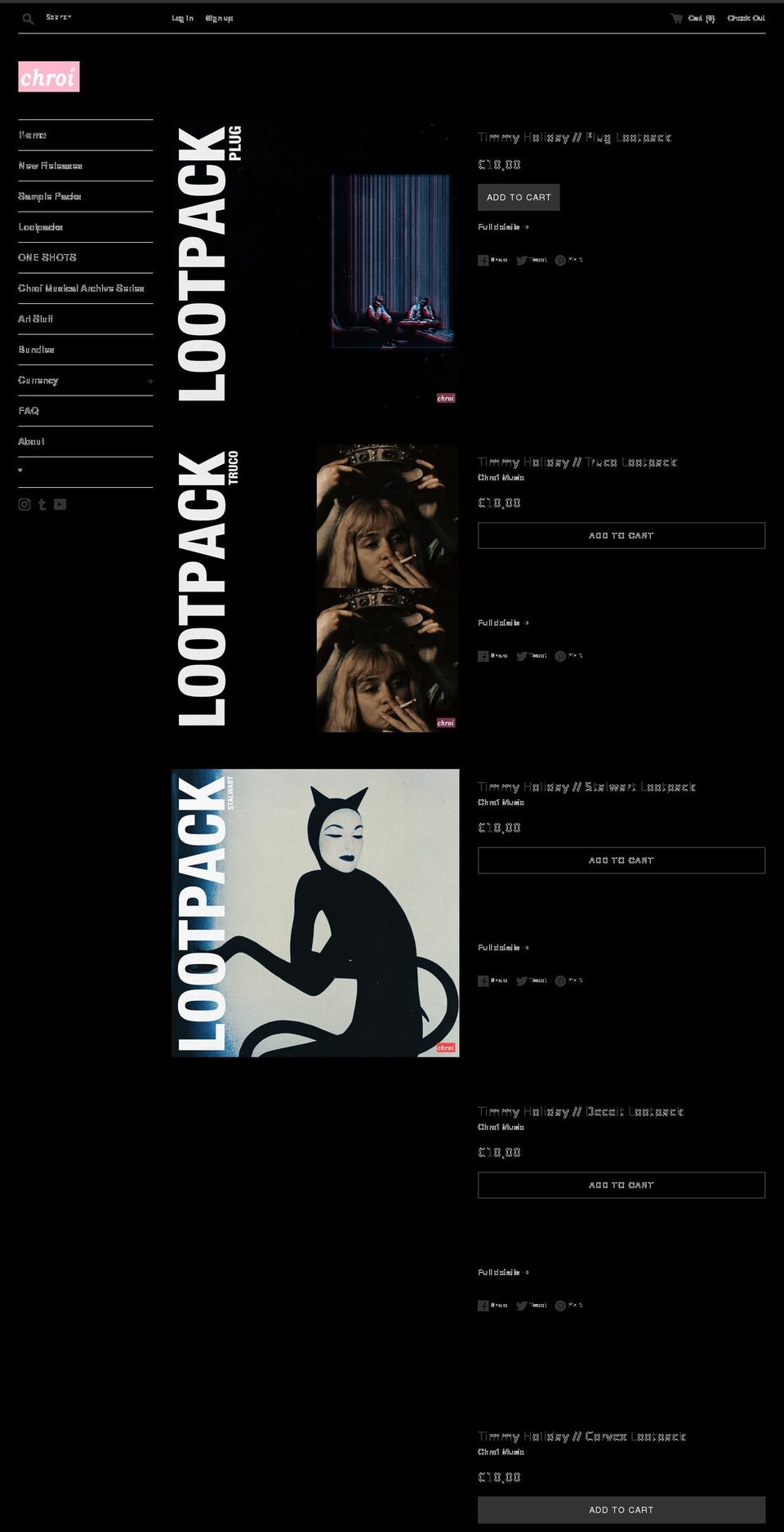 chroimusic.com shopify website screenshot