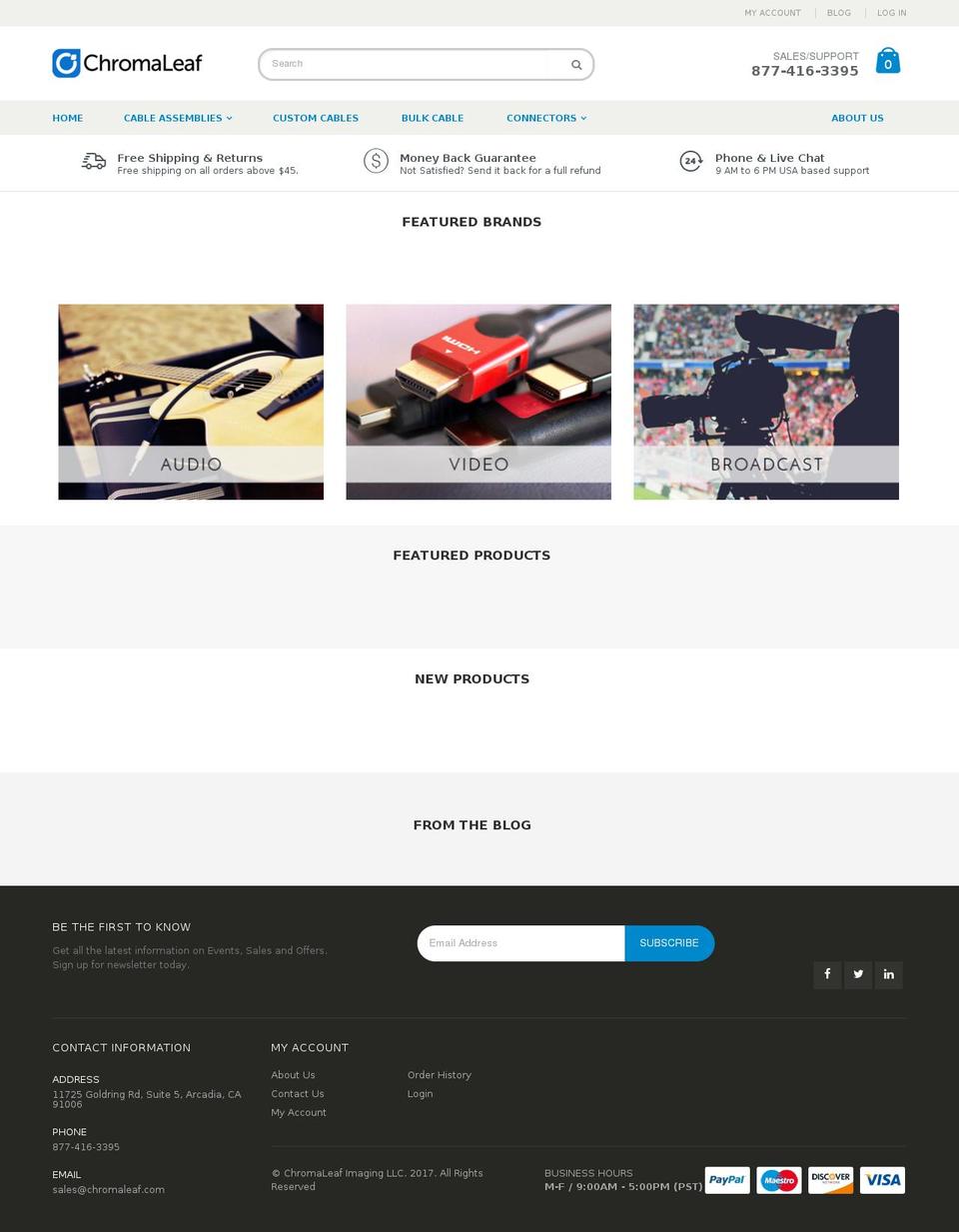 Working on APPs Main Theme Shopify theme site example chromaleaf.net