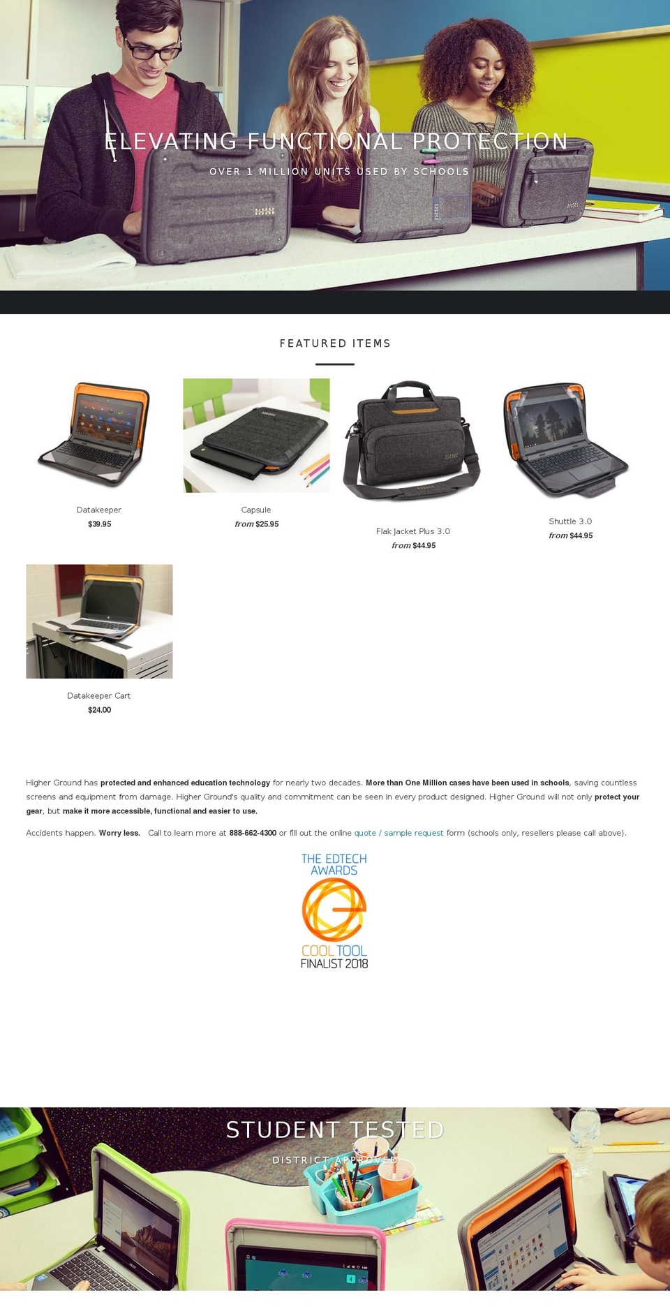 HG ORIGINAL SITE - Parallax Shopify theme site example chromebookbags.com