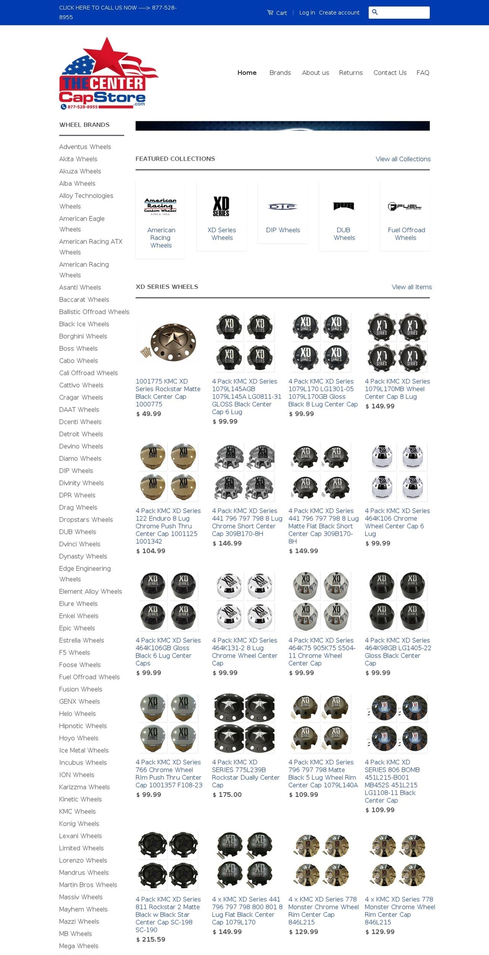 chromecentercap.com — Shopify storefront screenshot