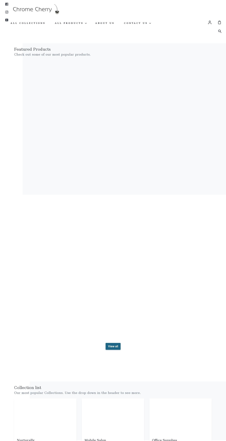 chromecherryshop.com shopify website screenshot