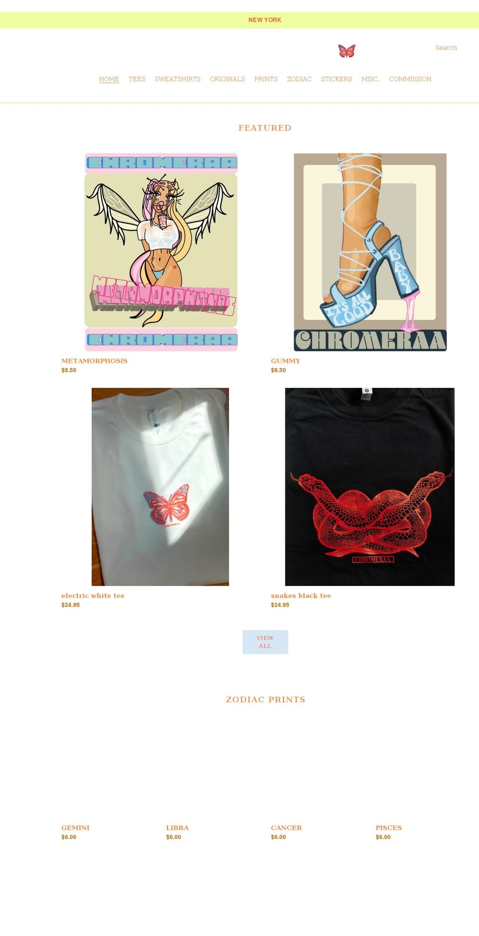 chromeraa.com shopify website screenshot