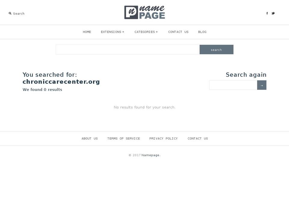 chroniccarecenter.org shopify website screenshot