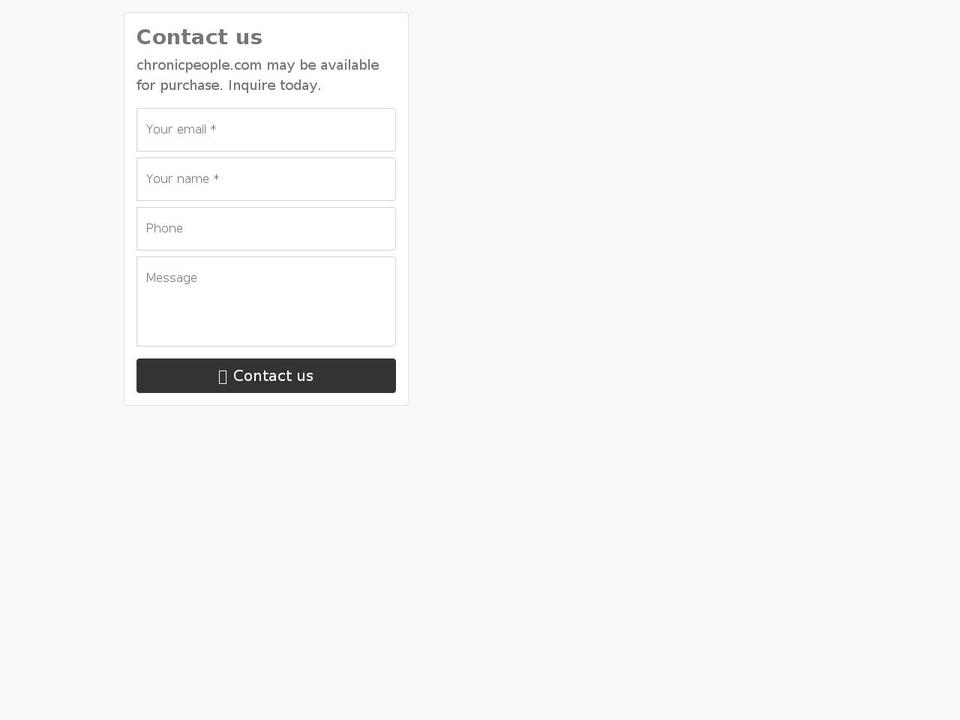 chronicpeople.com — Shopify storefront screenshot