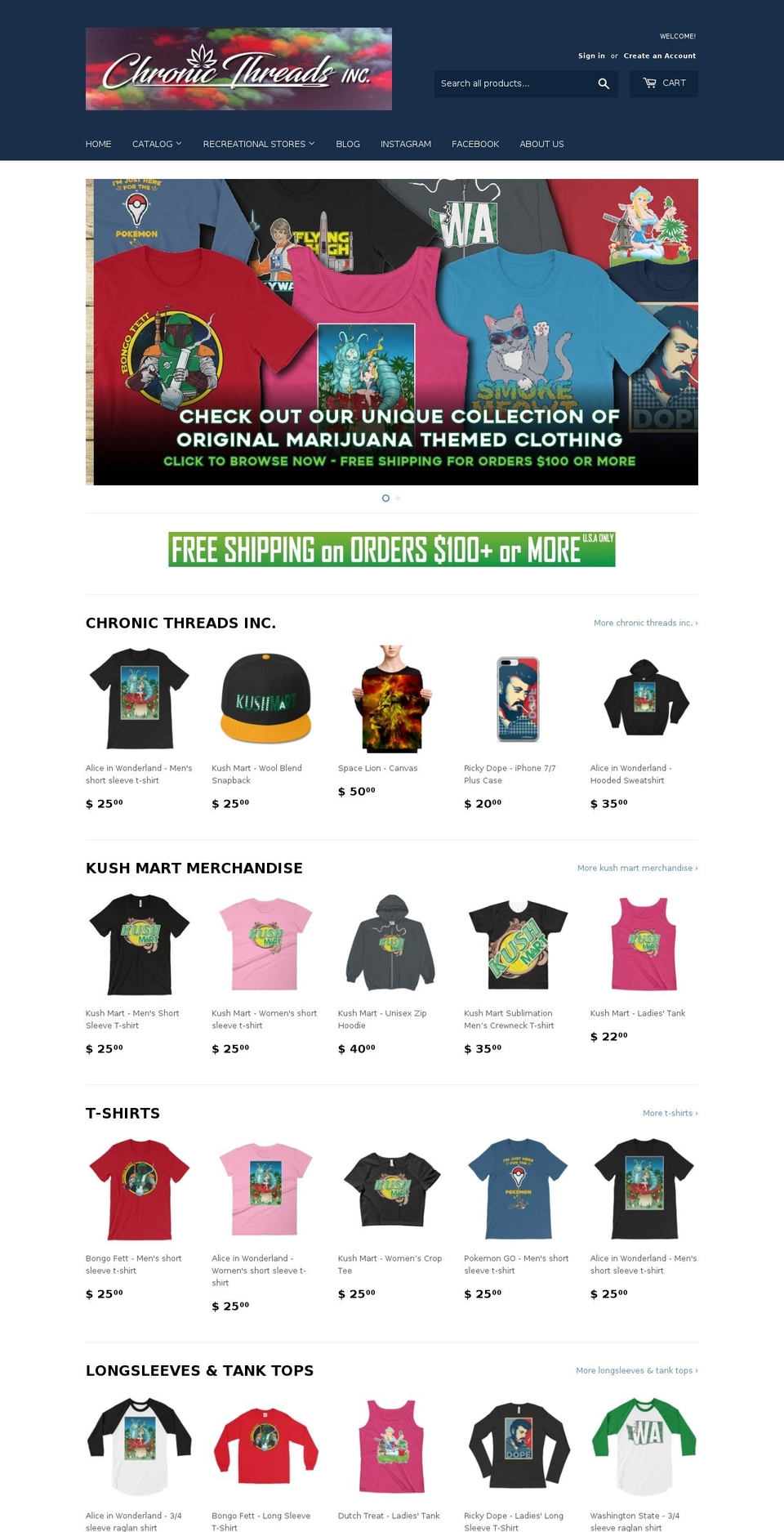 chronicthreadsinc.com — Shopify storefront screenshot