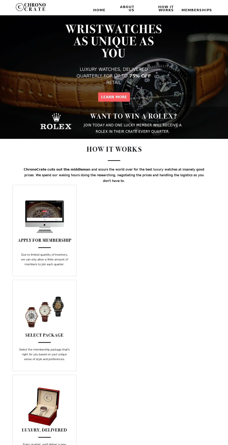 chronocrate.com — Shopify storefront screenshot