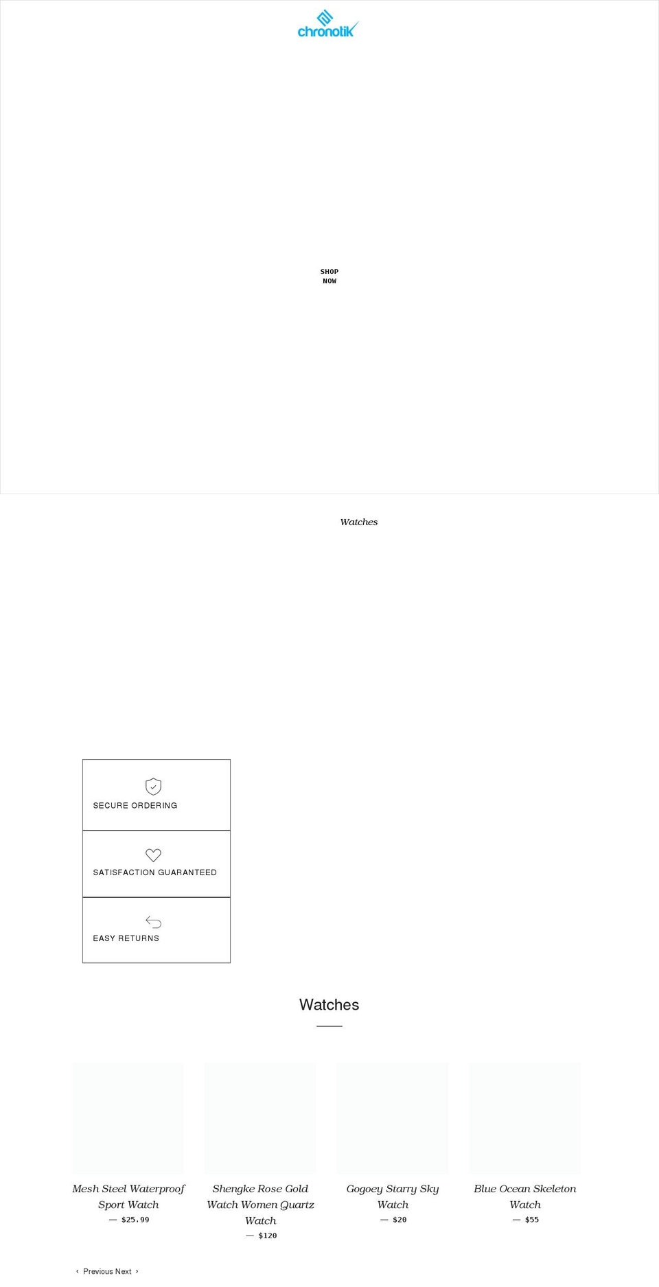 chronotik.com shopify website screenshot