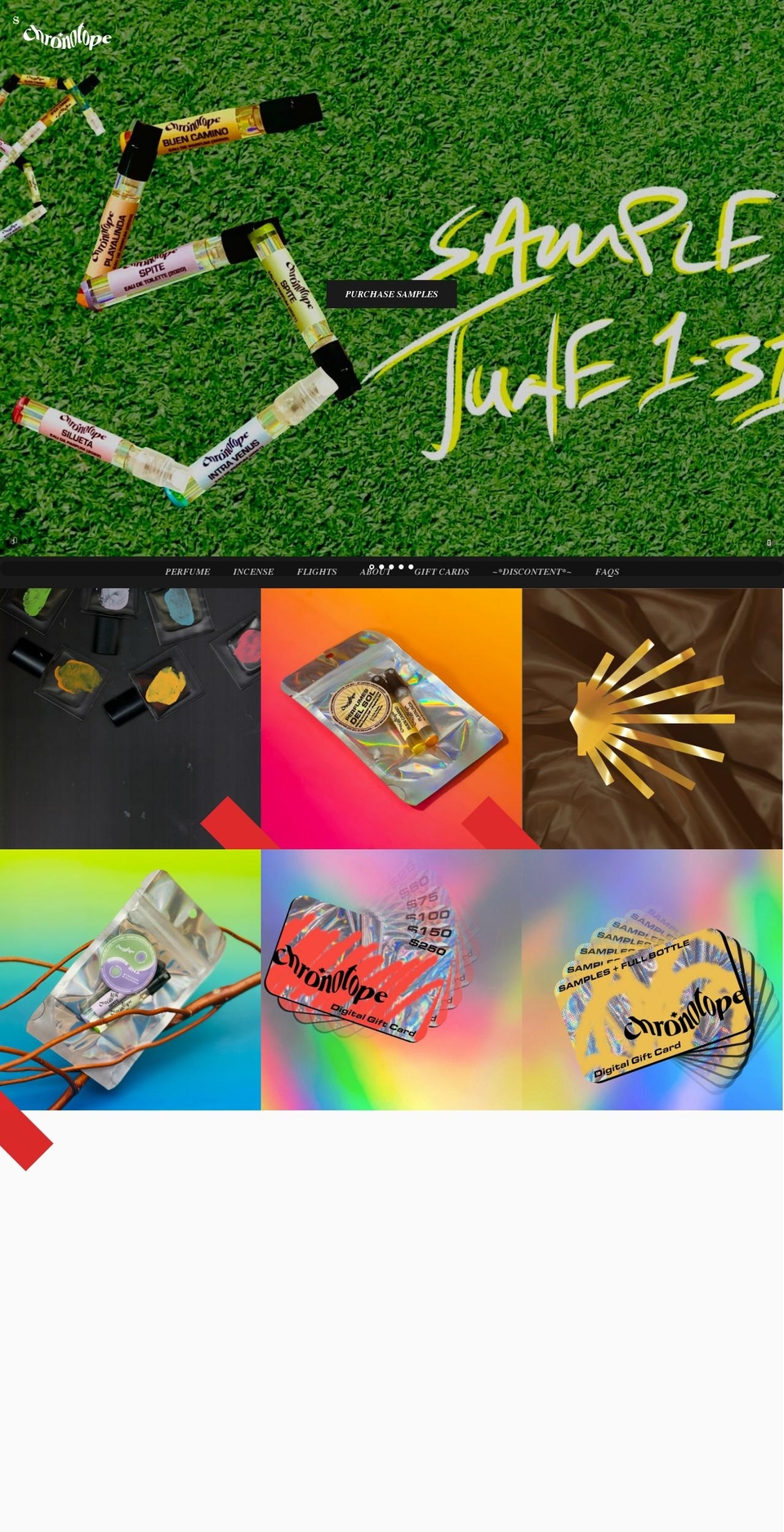 chronotope-perfume.com shopify website screenshot