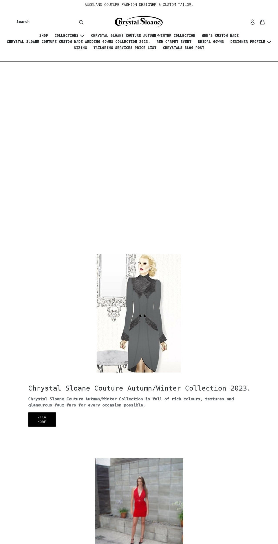 chrystalsloane.com shopify website screenshot