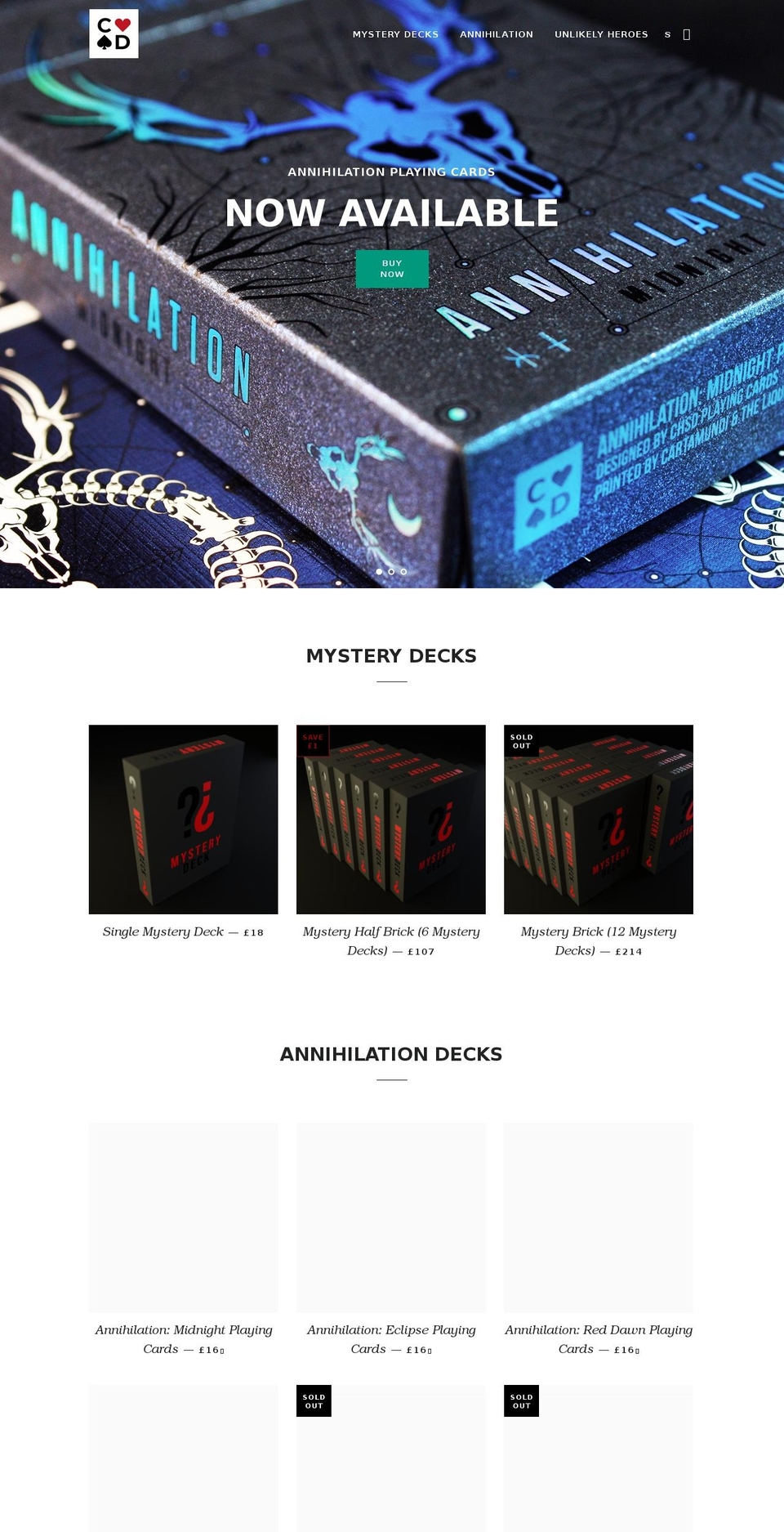 chsddecks.com shopify website screenshot