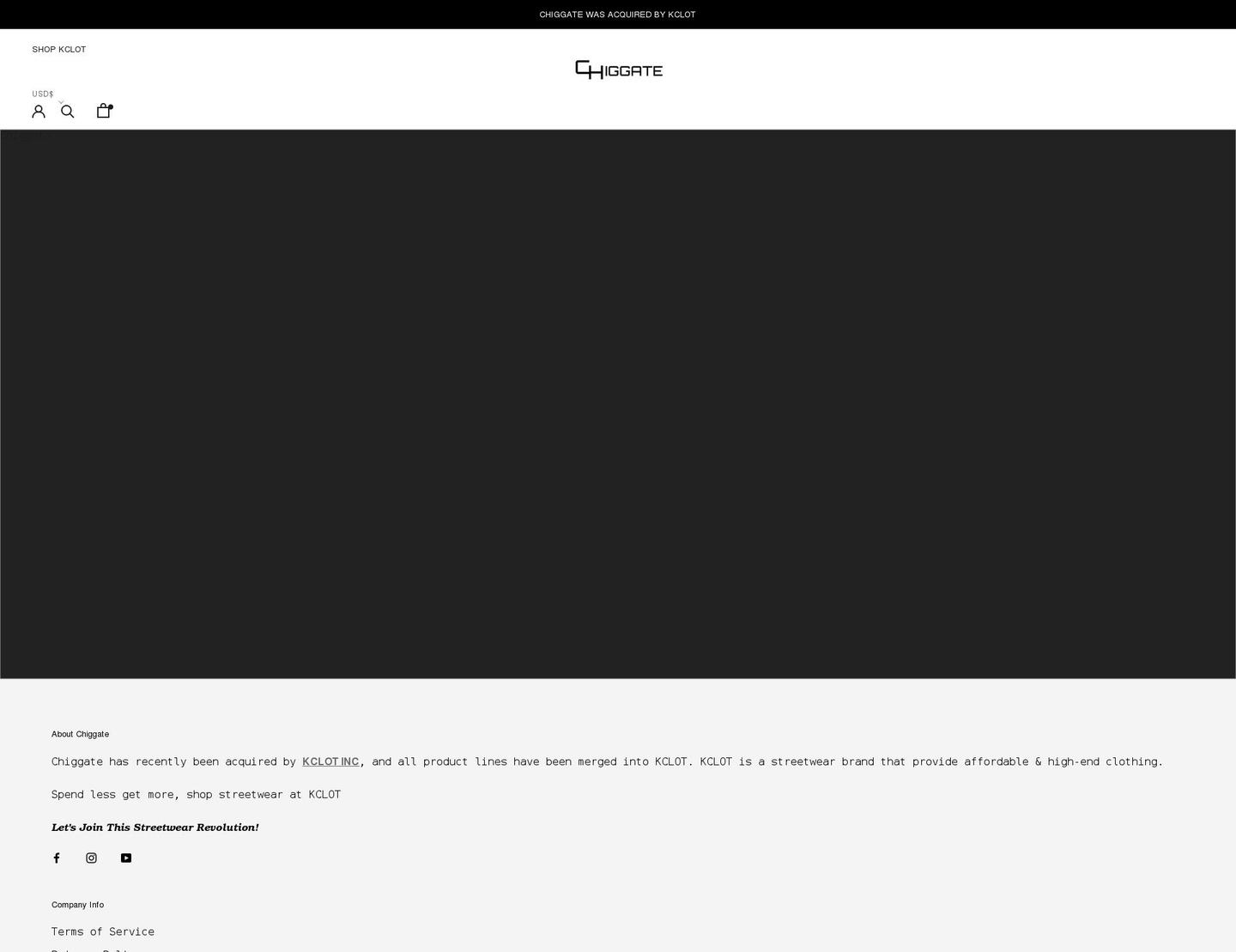 chstreetwear.com shopify website screenshot