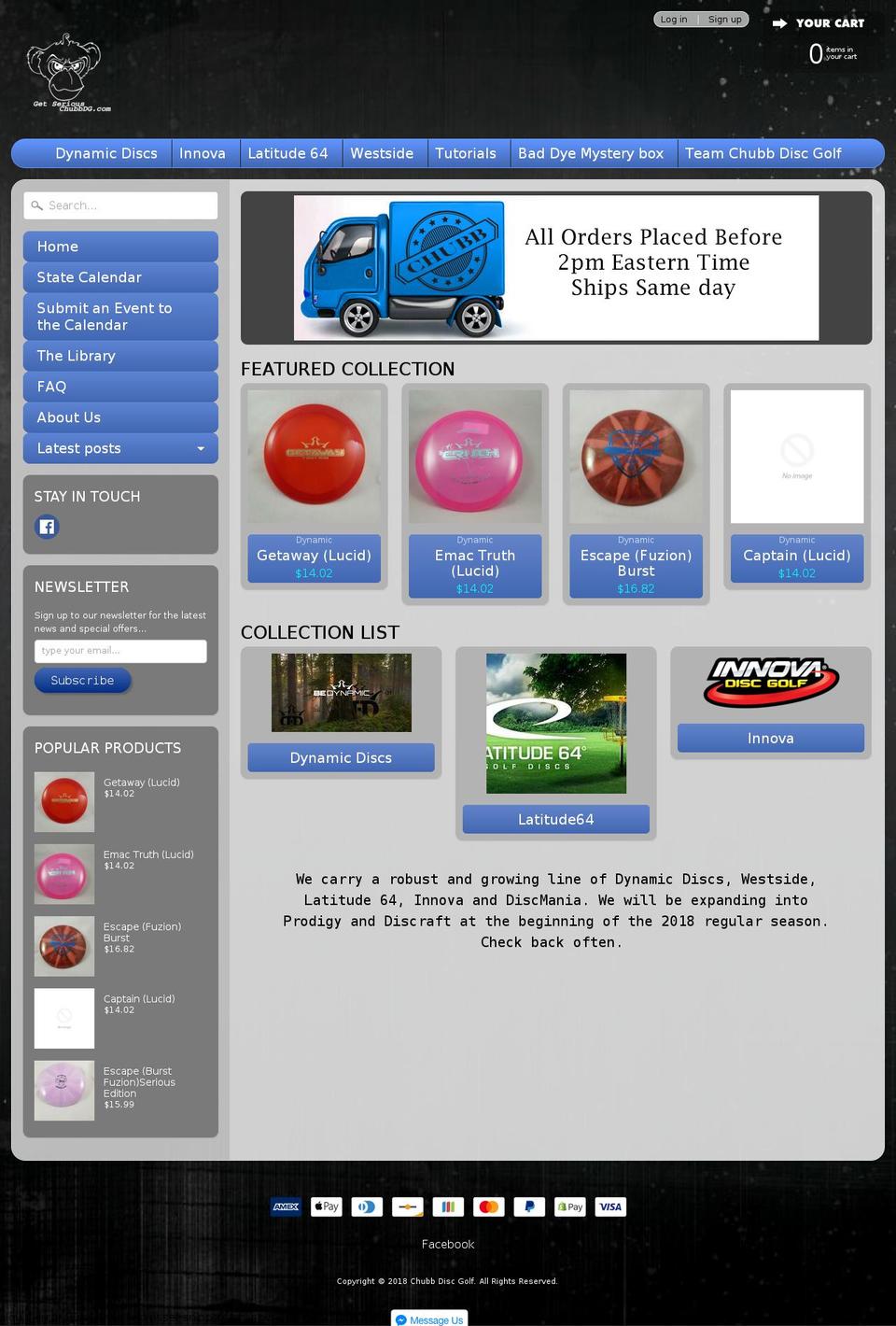 Emporium Shopify theme site example chubbdg.com