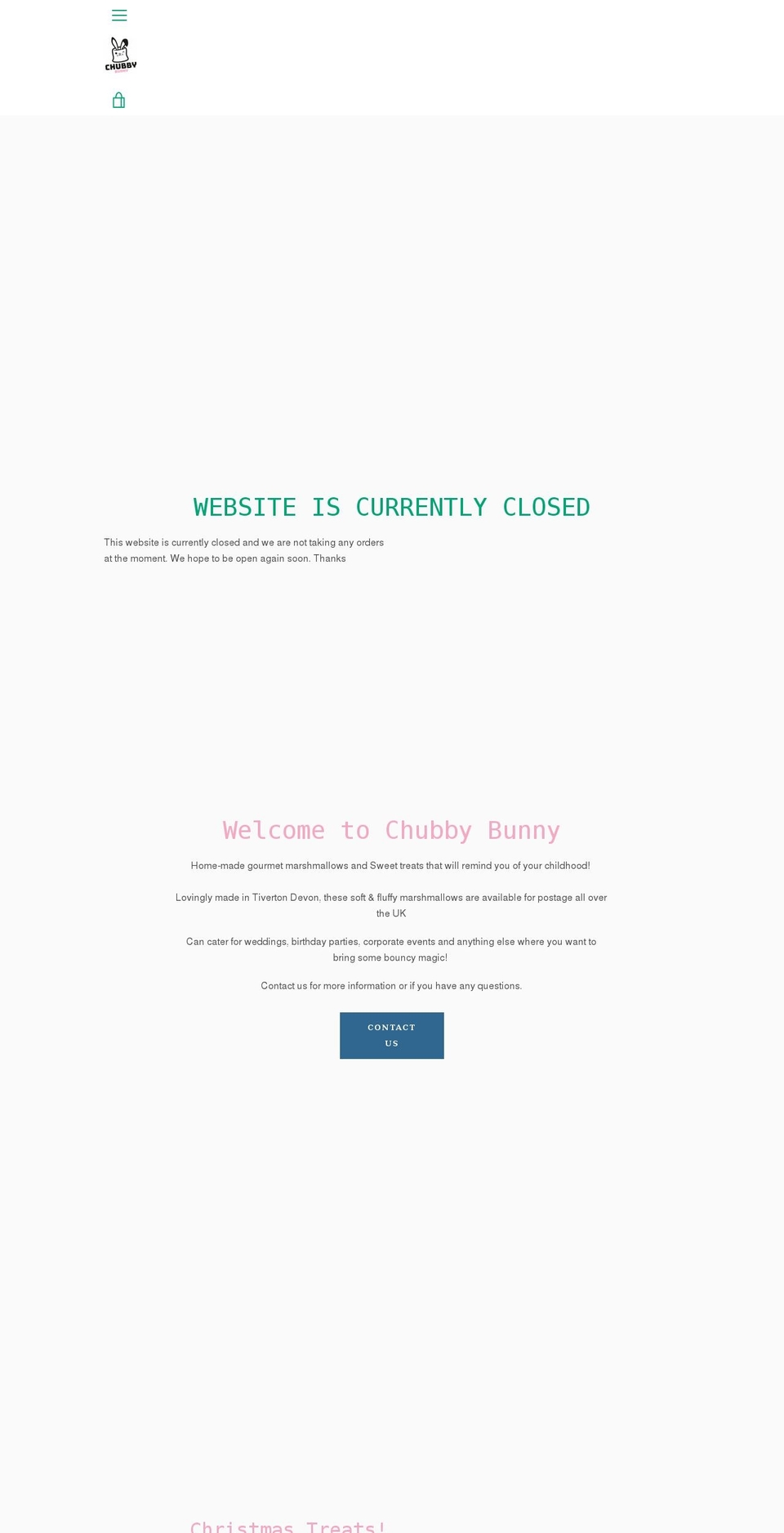 chubbybunny.co.uk shopify website screenshot