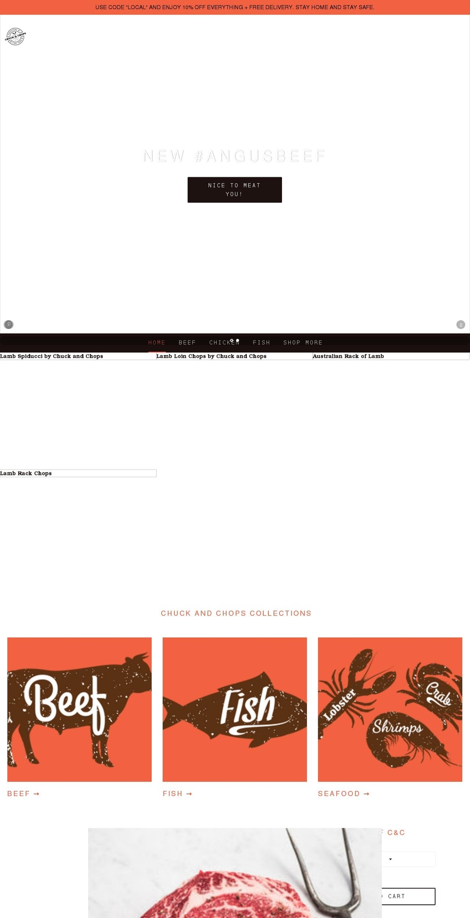 chuckandchops.com — Shopify storefront screenshot