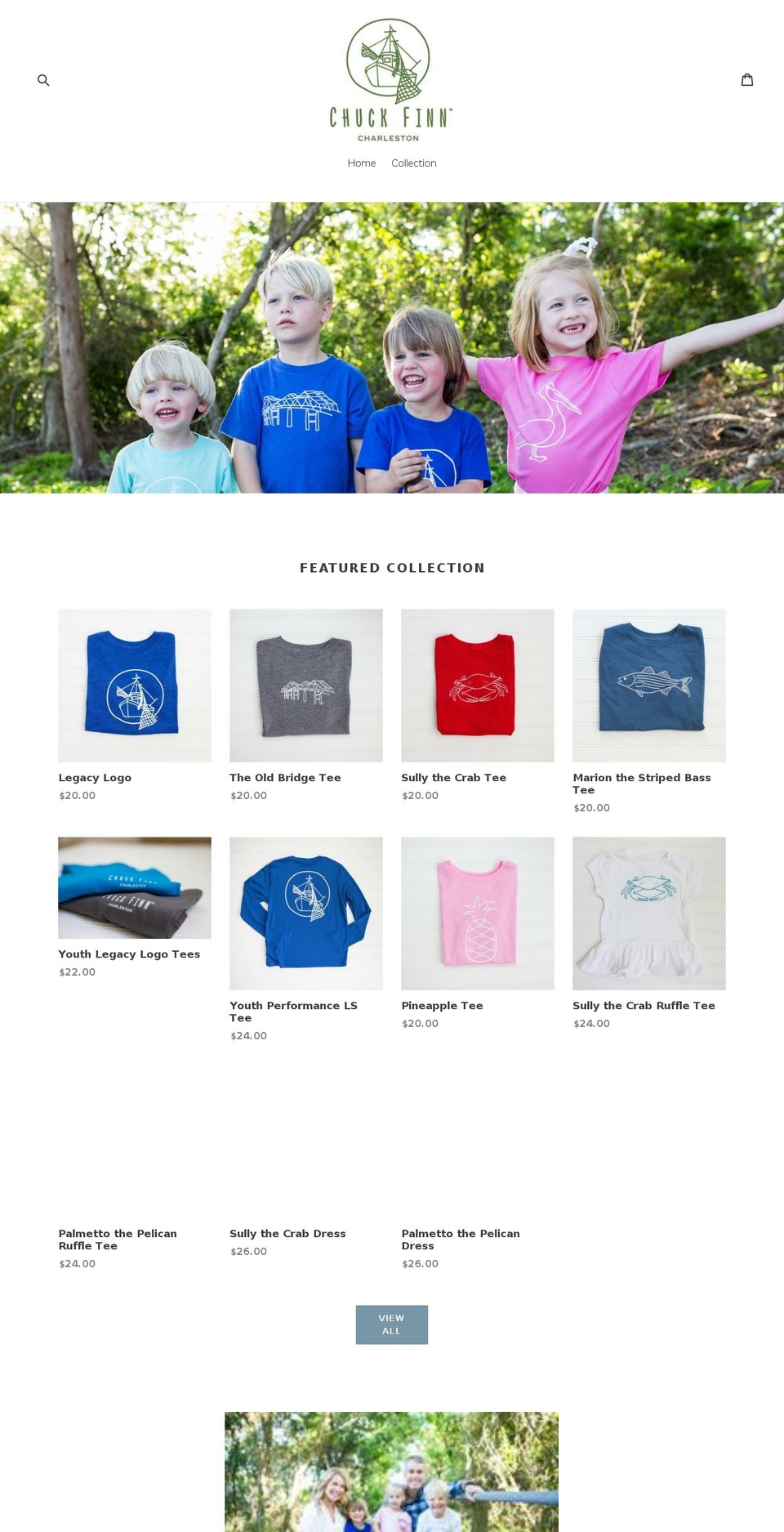 chuckfinn.com shopify website screenshot