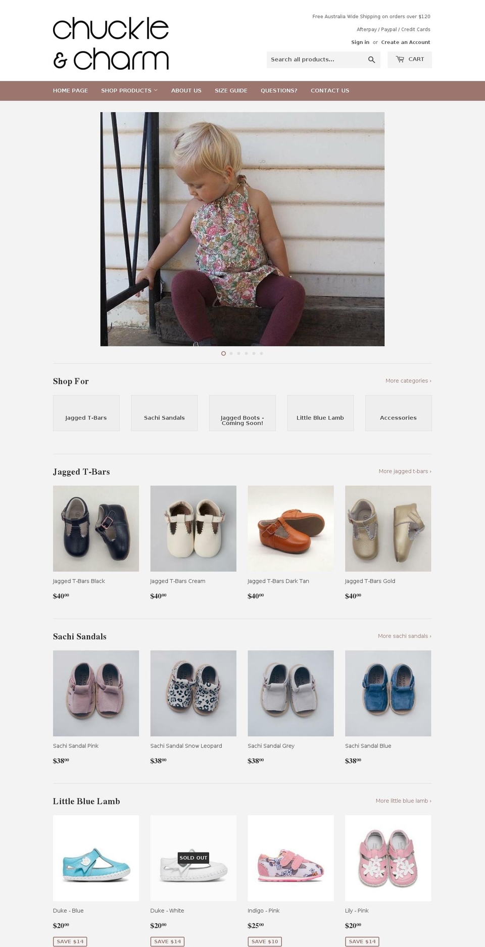 chuckleandcharm.com shopify website screenshot