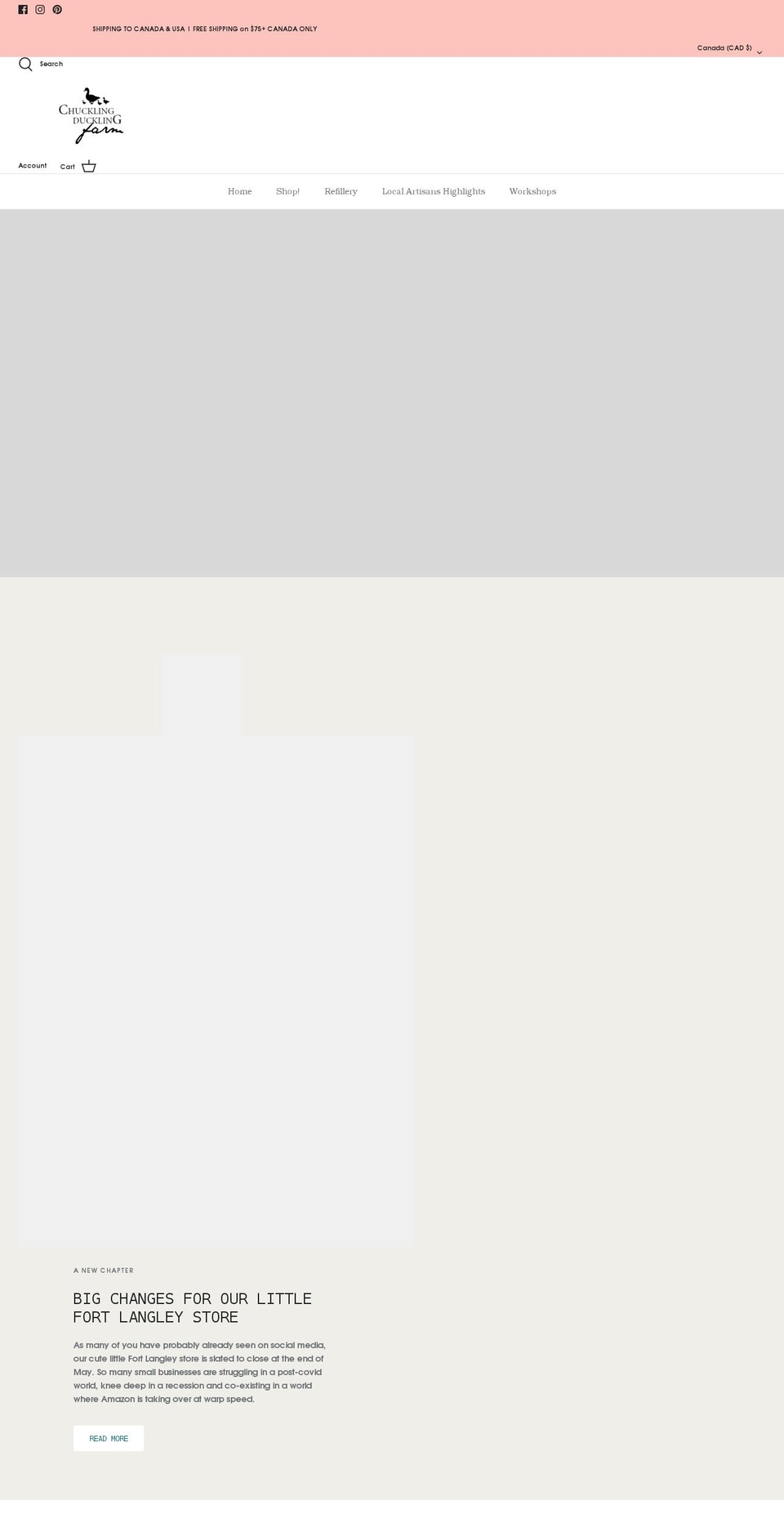 chucklingducklingfarm.com shopify website screenshot