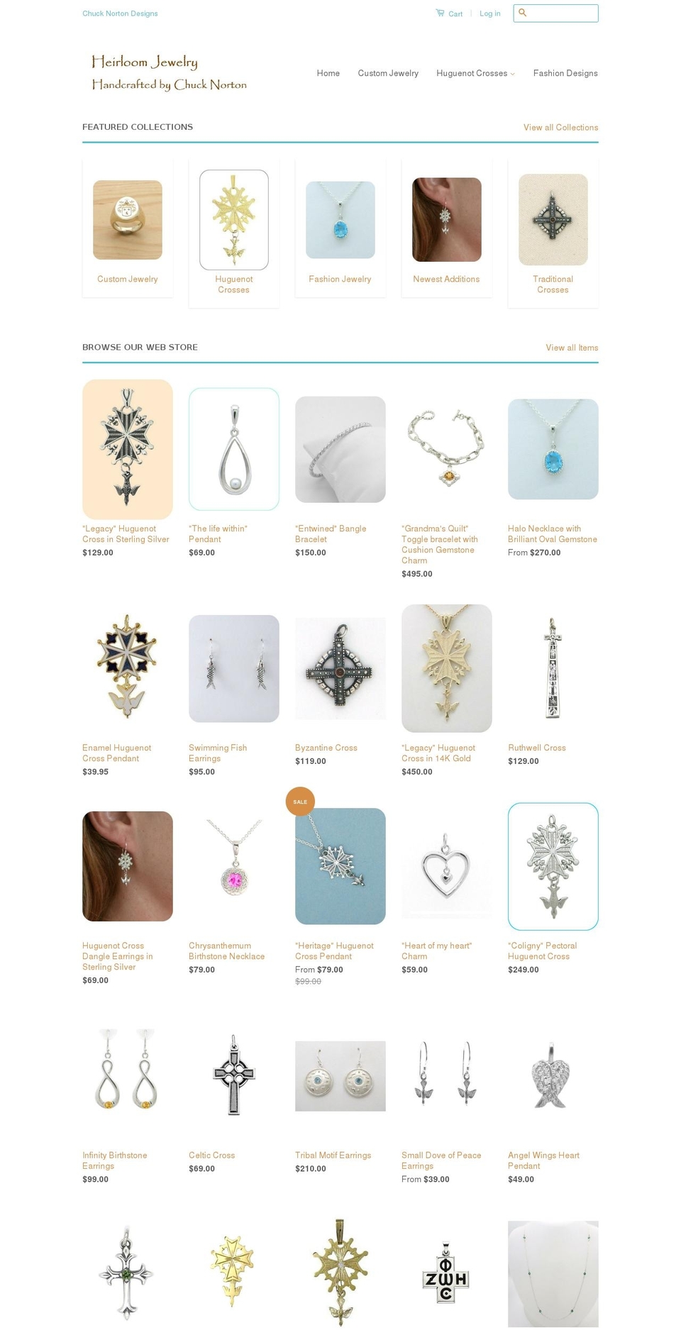 chucknortondesigns.com shopify website screenshot