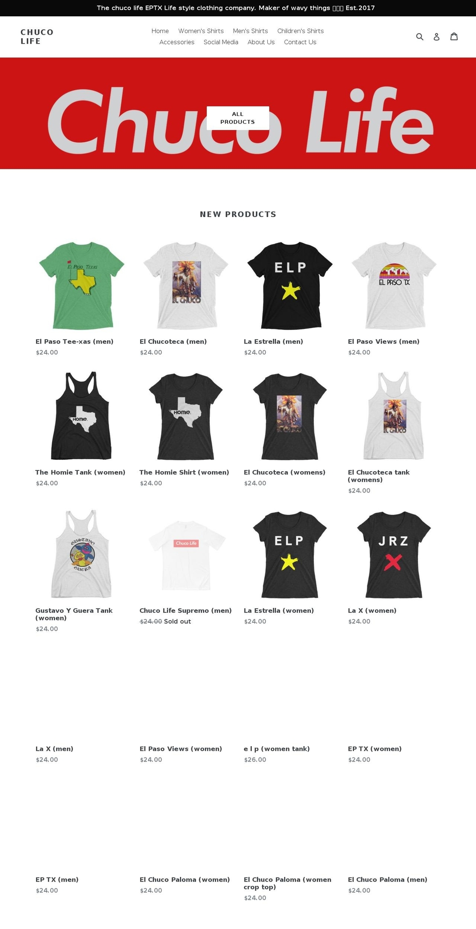 chucolife.com — Shopify storefront screenshot