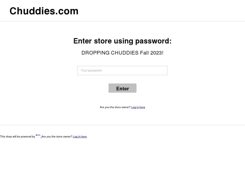chuddies.com shopify website screenshot