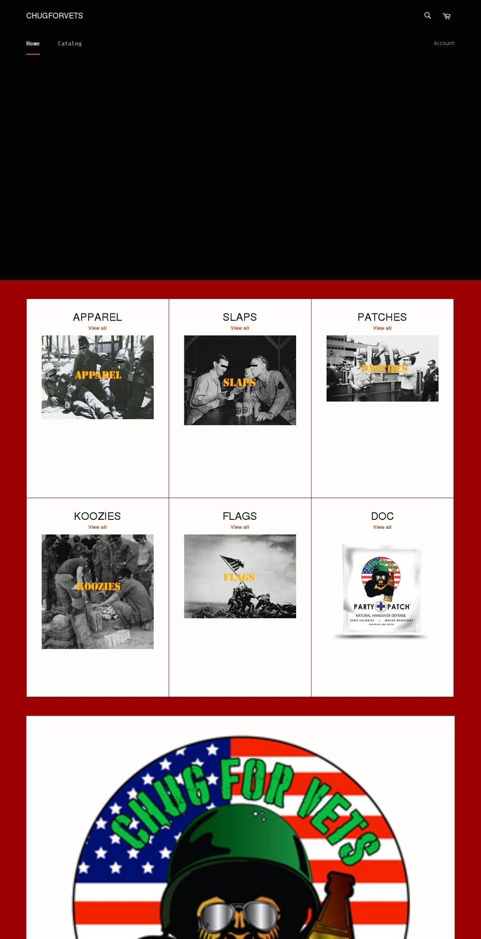 chugforvets.com shopify website screenshot