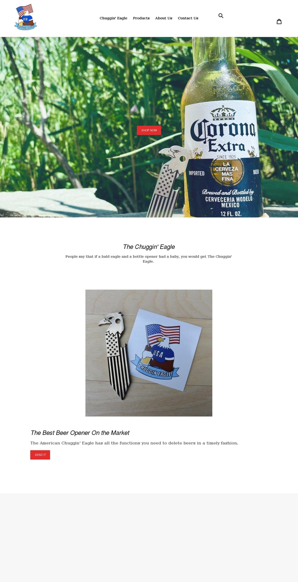 chuggineagle.com shopify website screenshot