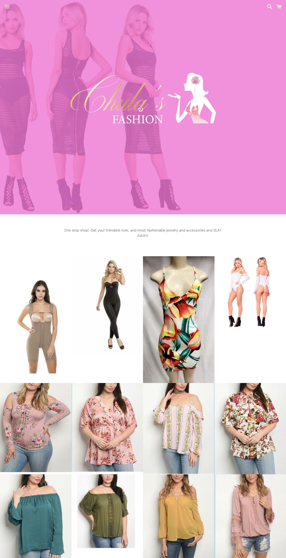 chulasfashions.com — Shopify storefront screenshot