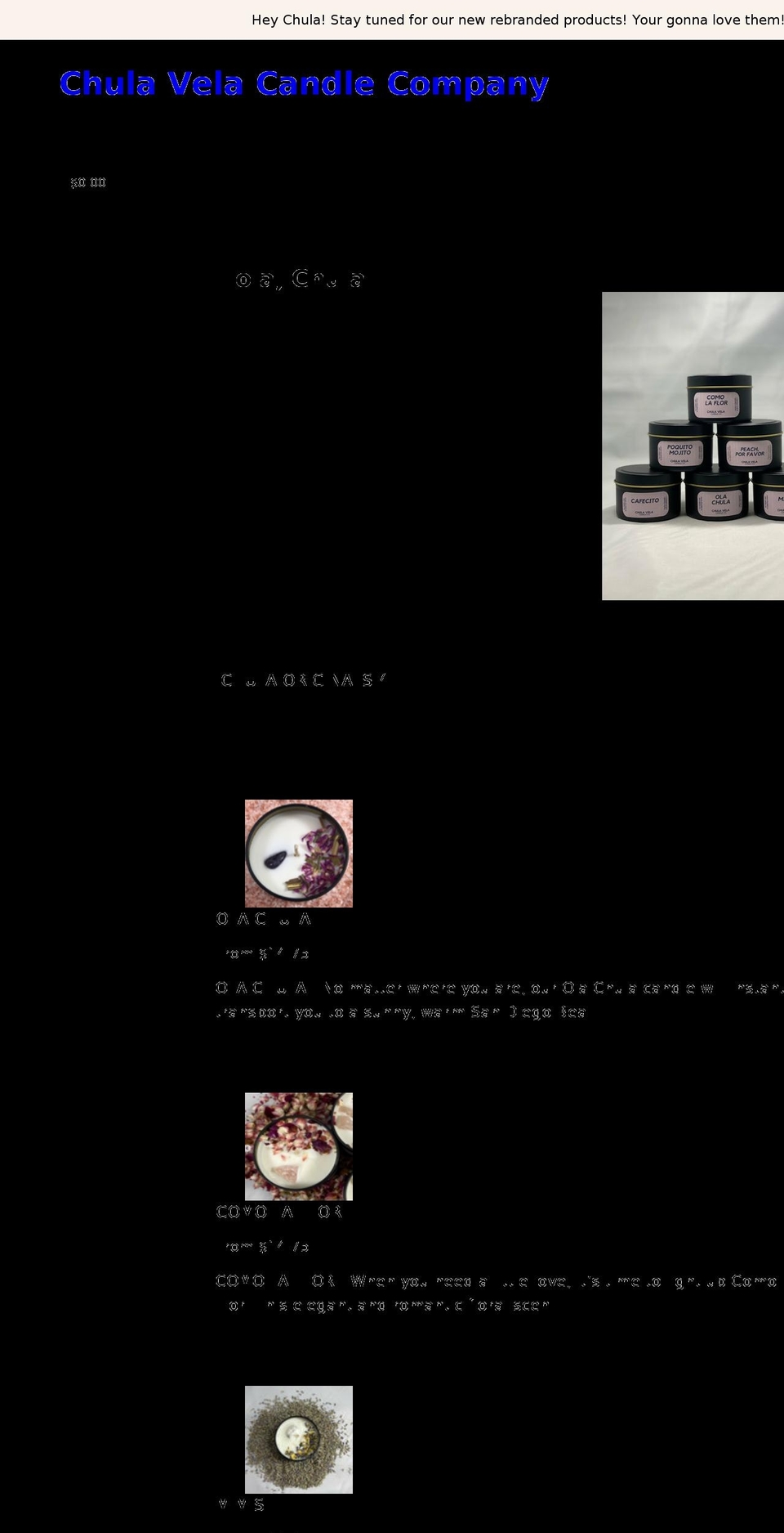 chulavela.com shopify website screenshot