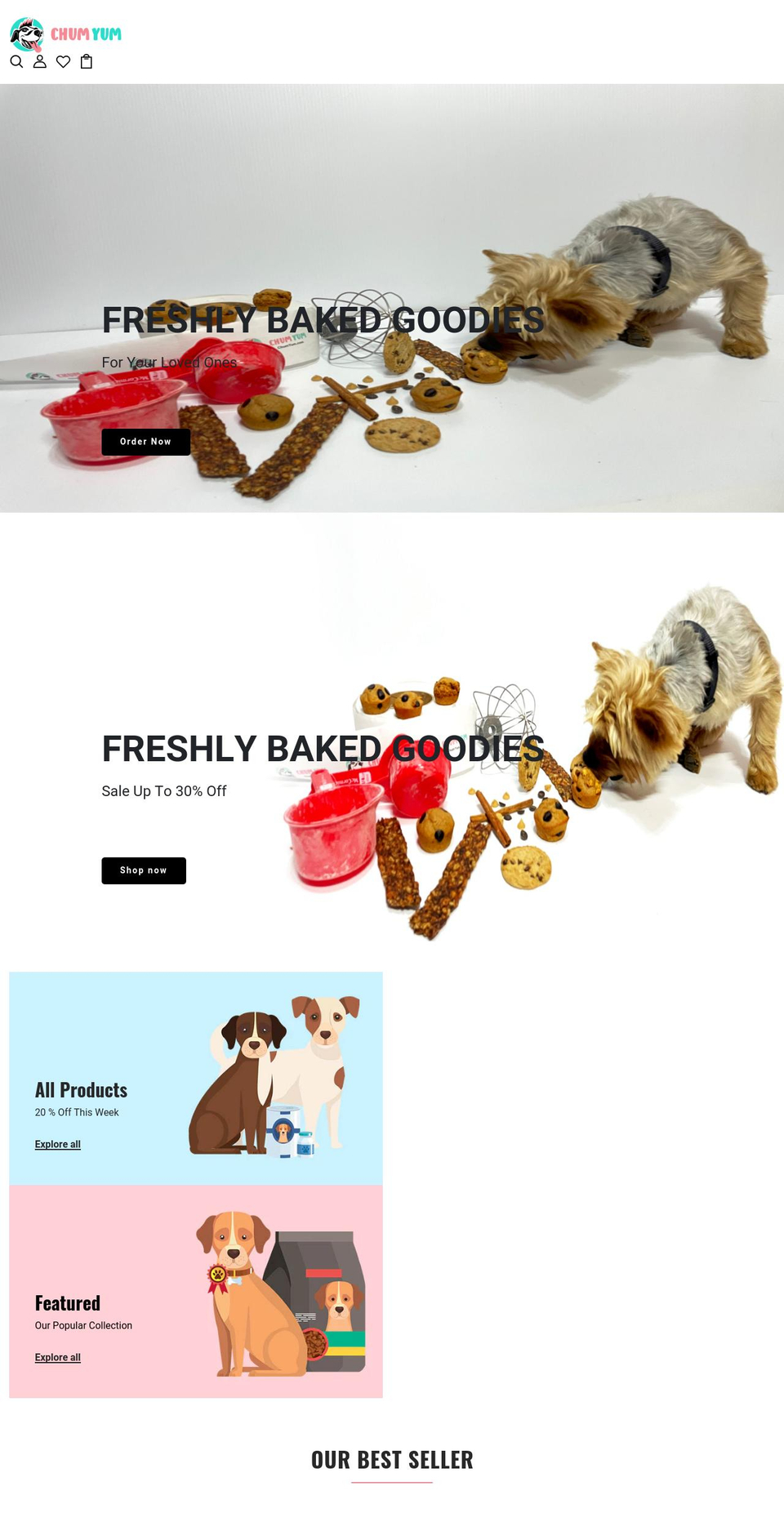 chumyum.com shopify website screenshot