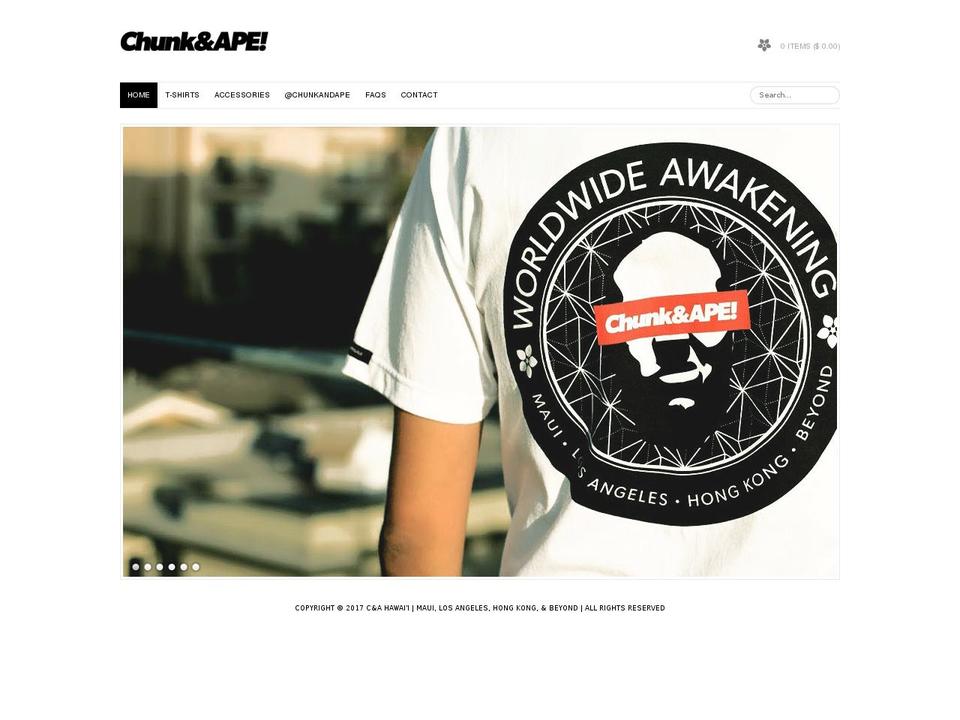 chunkandape.com shopify website screenshot