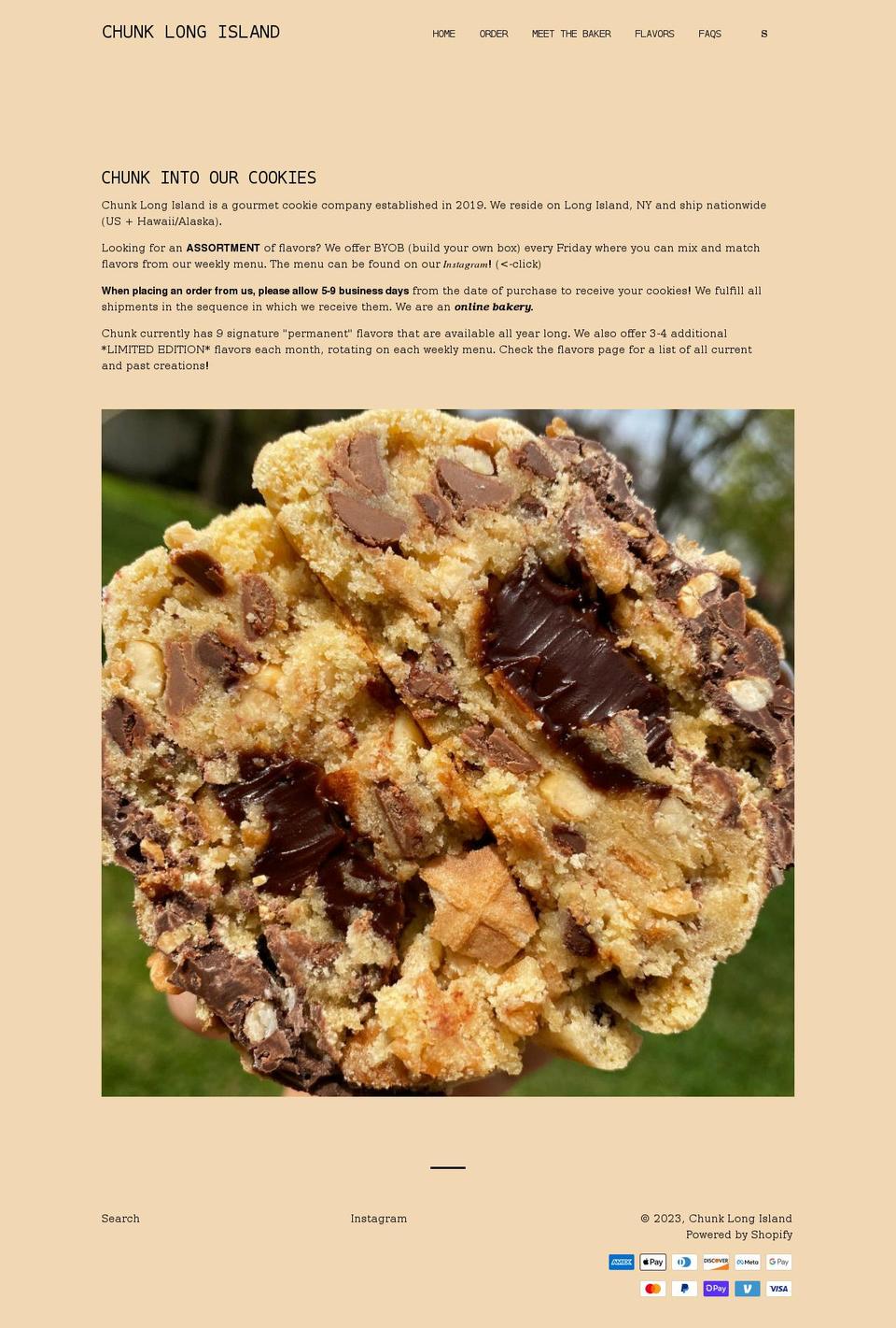 chunklongisland.com shopify website screenshot