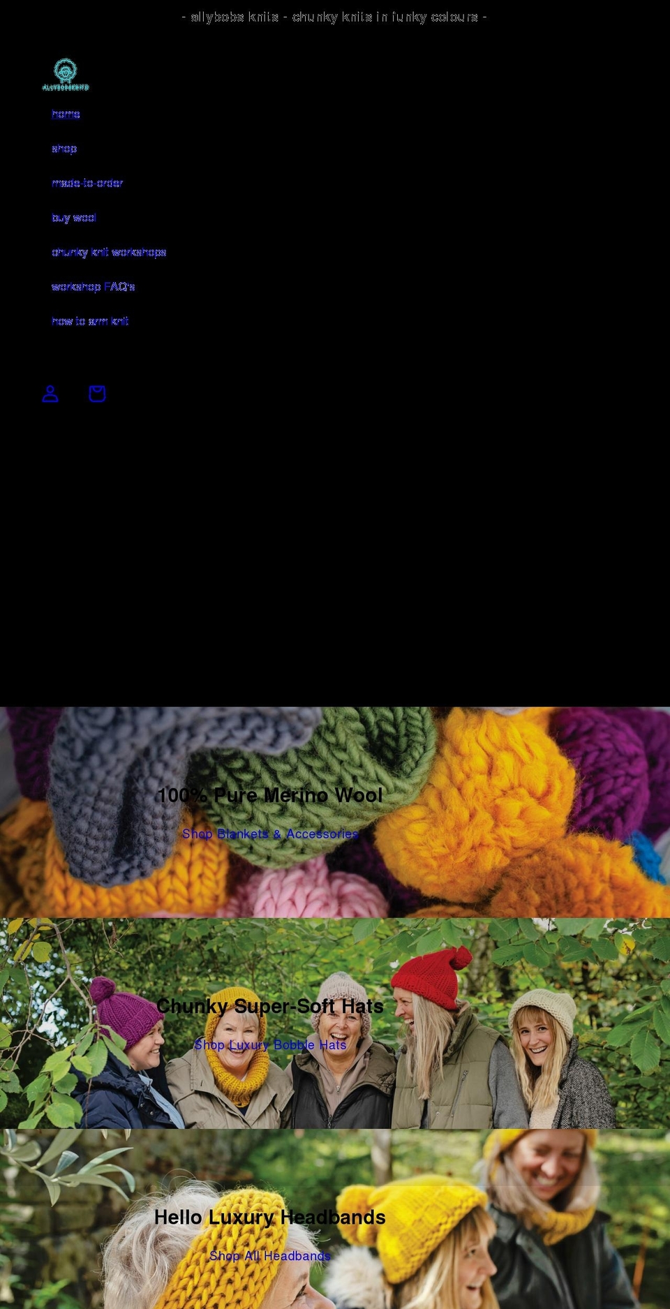 chunkyarmknit.com shopify website screenshot