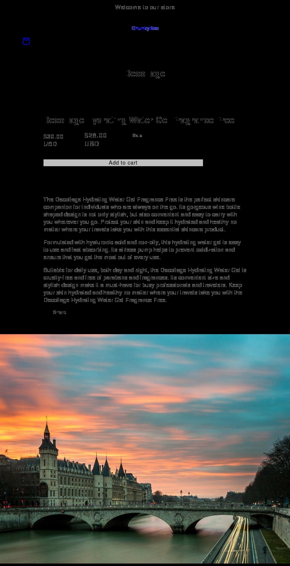 chunkybee.com shopify website screenshot