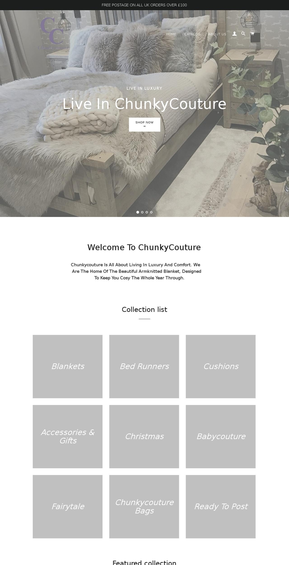 chunkycouture.com shopify website screenshot