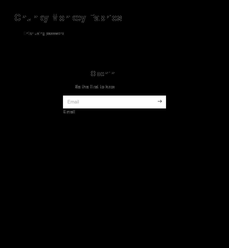 chunkymonkeyfabrics.com shopify website screenshot