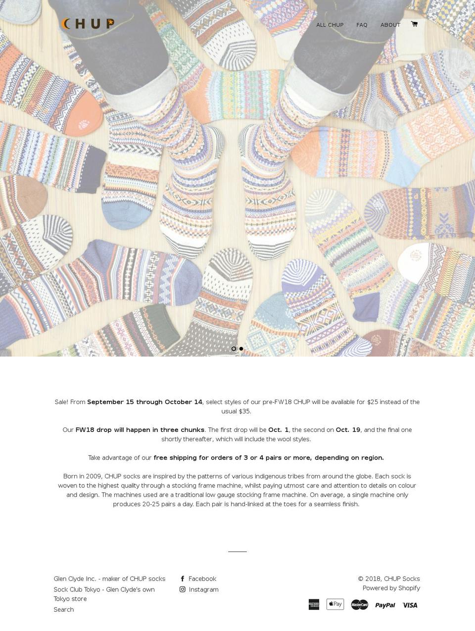 chupsocks.com — Shopify storefront screenshot