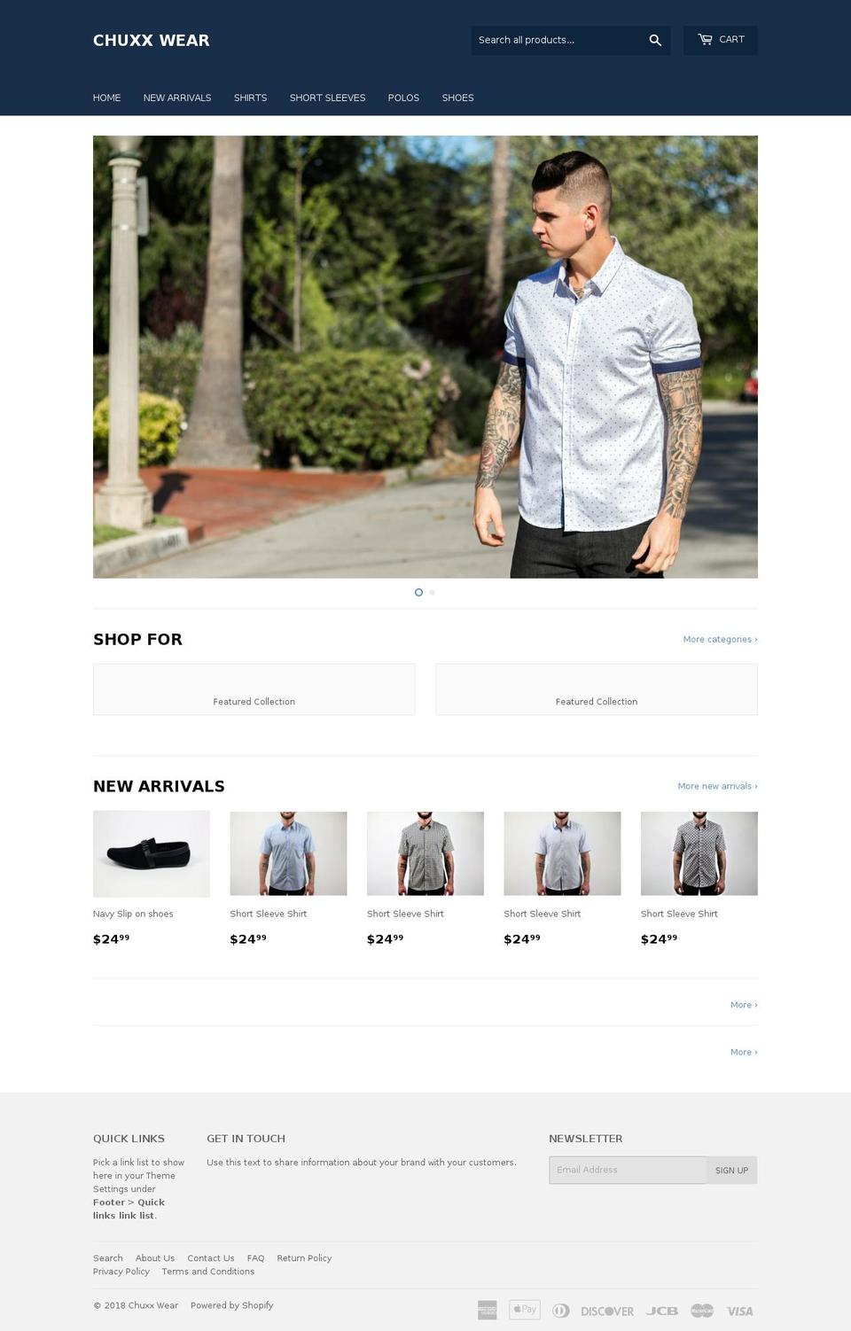 chuxxwear.com — Shopify storefront screenshot