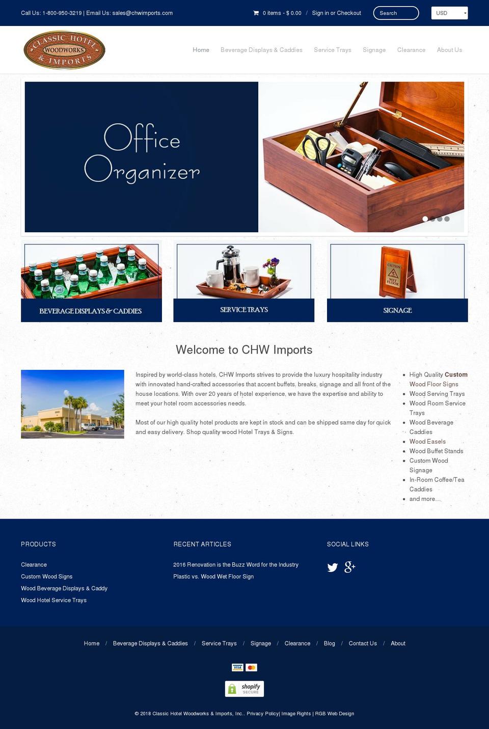 chwimports.com — Shopify storefront screenshot