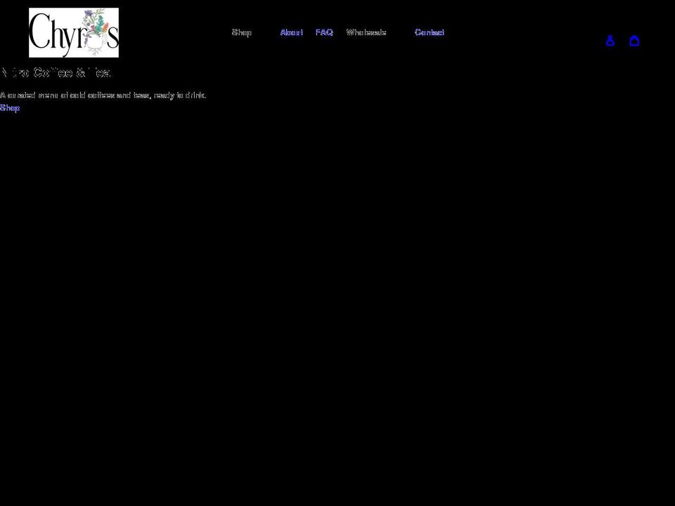 chyrus.com shopify website screenshot