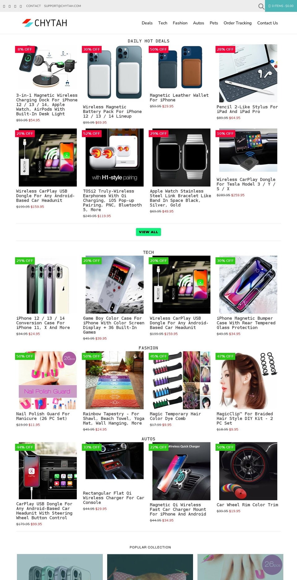 chytah.com shopify website screenshot