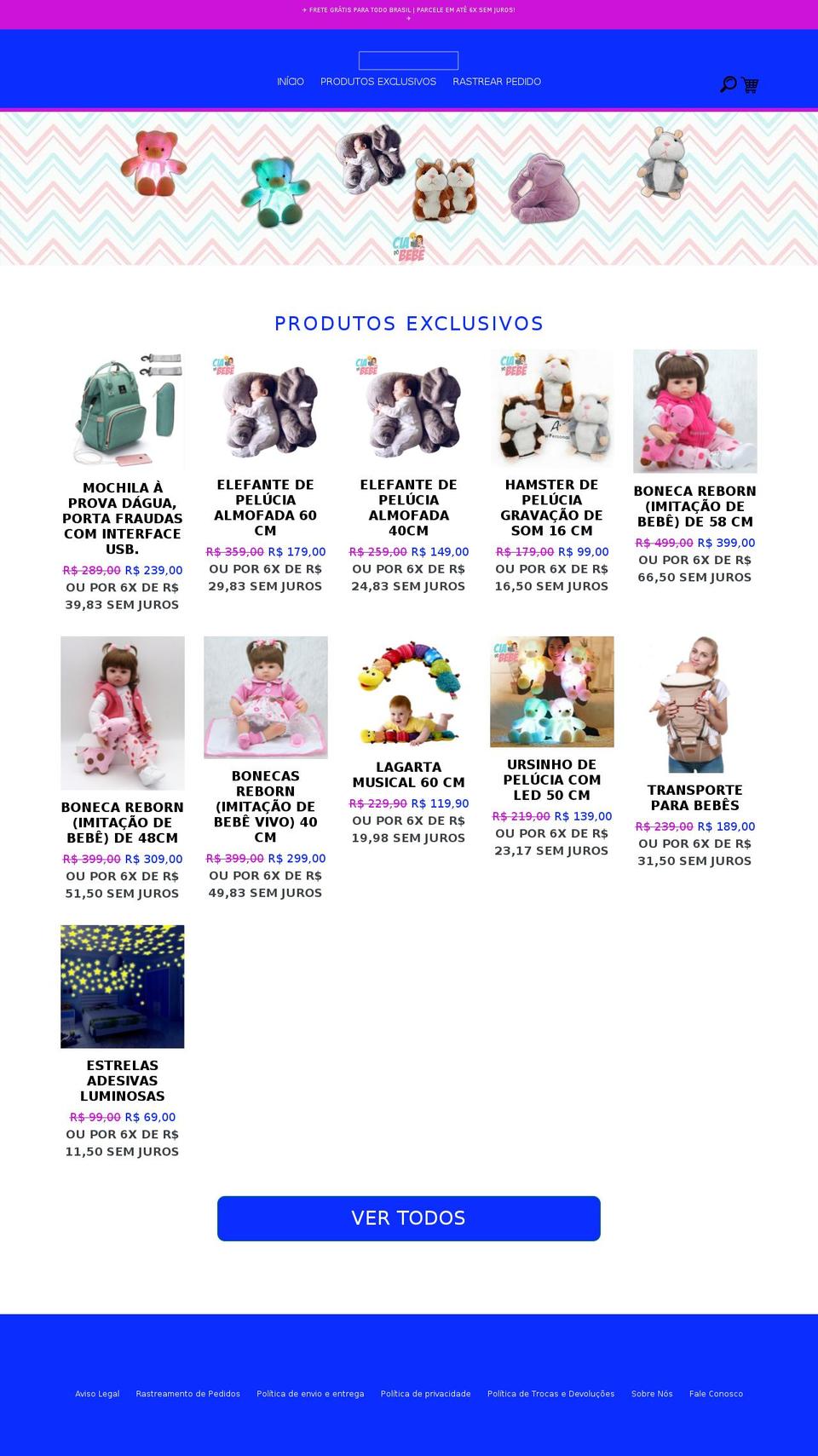 ciadobebe.com — Shopify storefront screenshot
