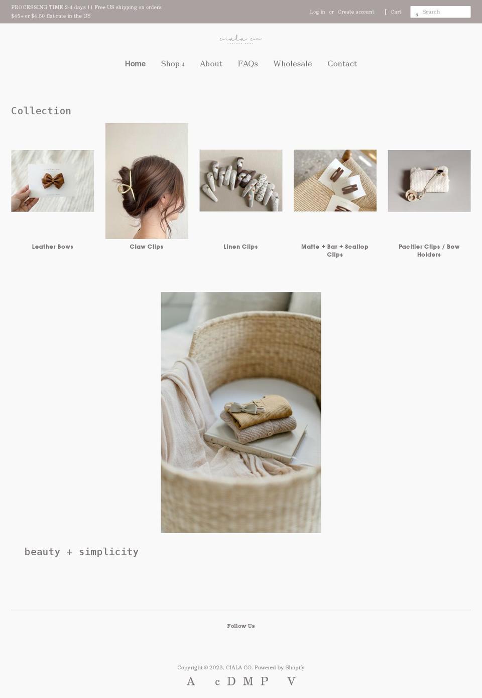 cialaco.com — Shopify storefront screenshot