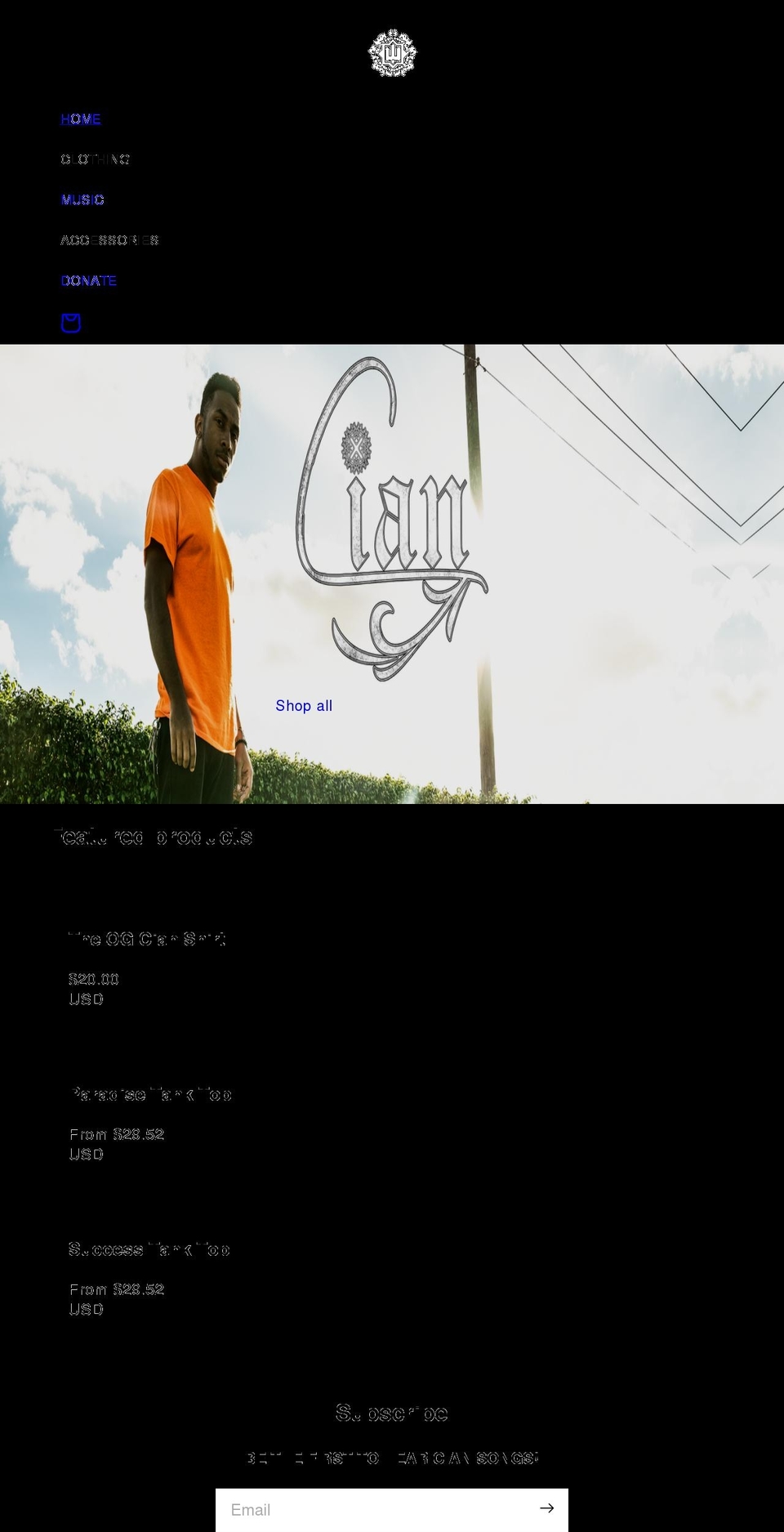 cianband.com shopify website screenshot