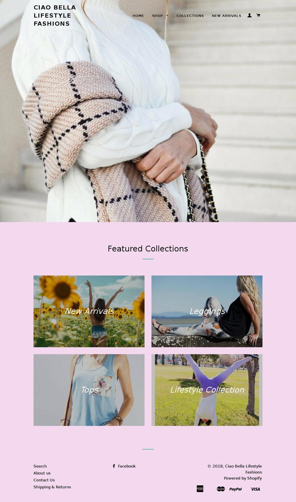 ciaobellalifestylefashions.com shopify website screenshot