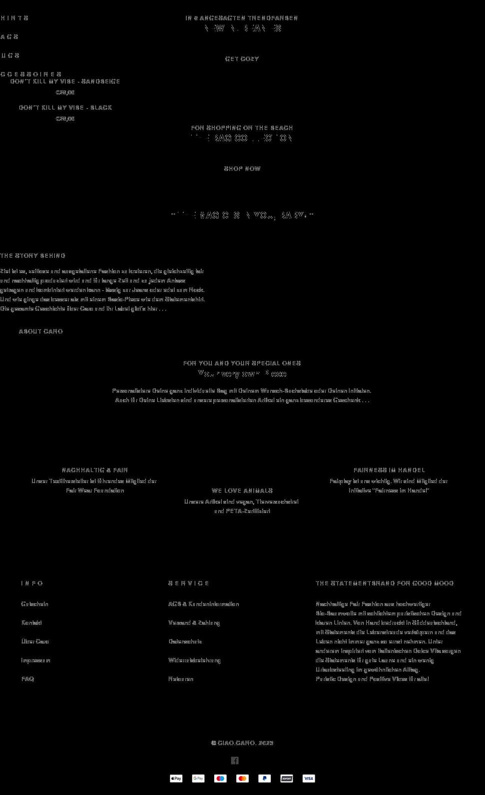 ciaocaro-shop.com shopify website screenshot