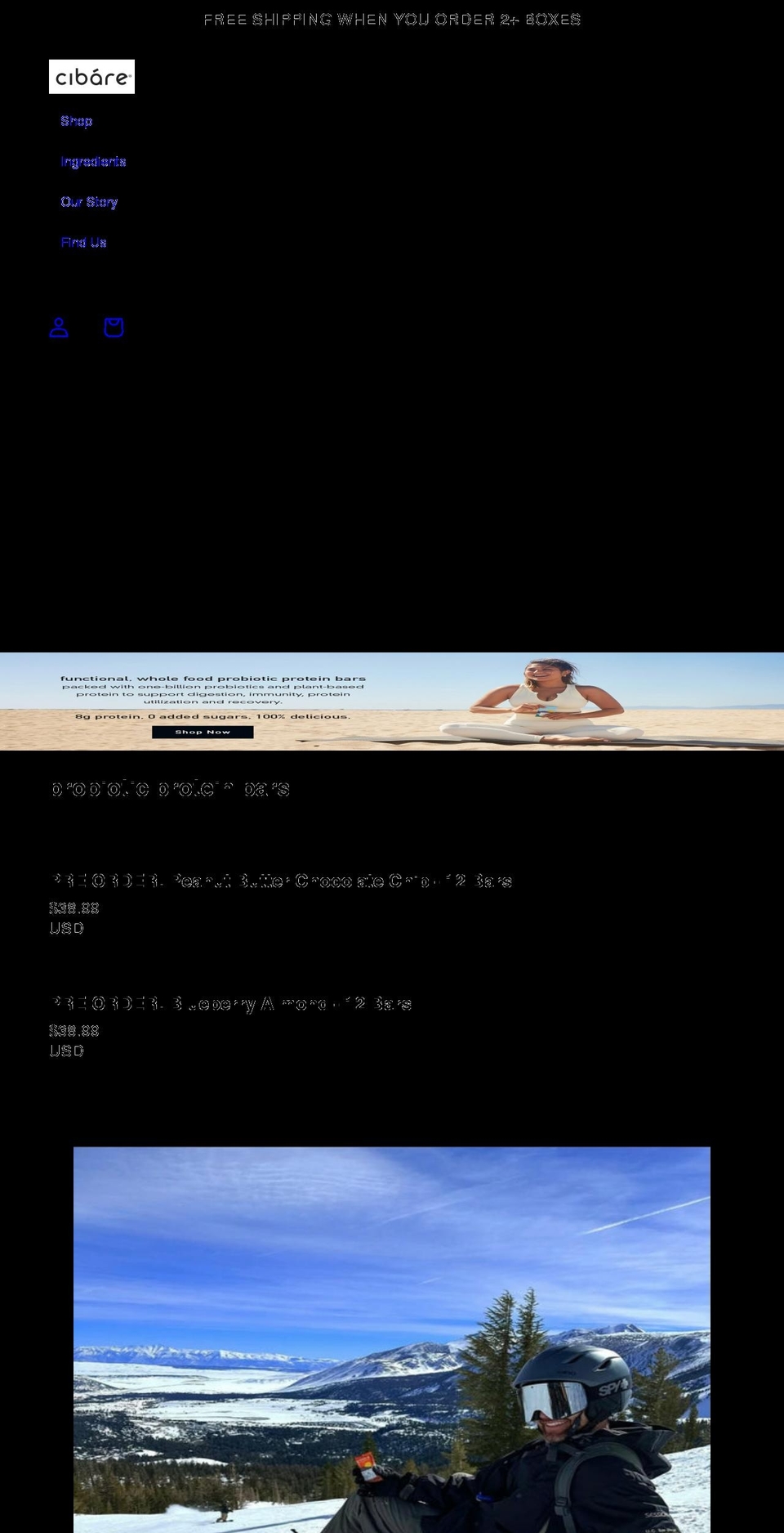 cibarefoods.com shopify website screenshot